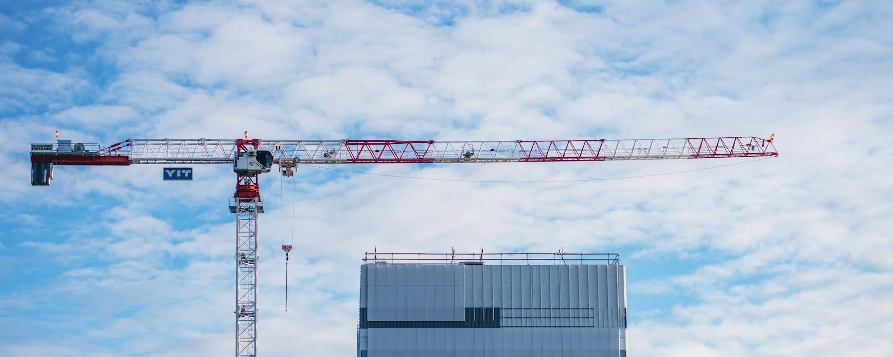 Tower crane above a new building